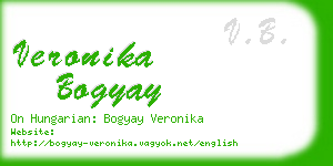 veronika bogyay business card